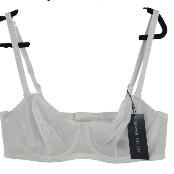 Savage X Fenty Other - NWT Savage X Fenty Sheer X Unlined Strapless Bra Sz 38D Angel White